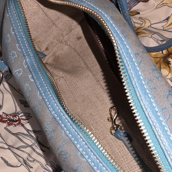 Dooney & Bourke Light Blue Monogram Shoulder Bag - Picture 4 of 5